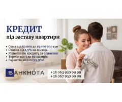 Кредит під заставу квартири у Києві на вигідних умовах.