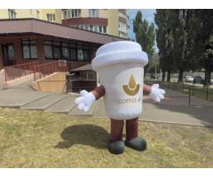 Аниматорский костюм надувной - ходячий щит бренда 240 см 4 часа работы - Изображение 3/5