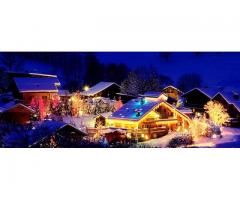 Новорічна ілюмінація гірляндами, монтаж гірлянд!